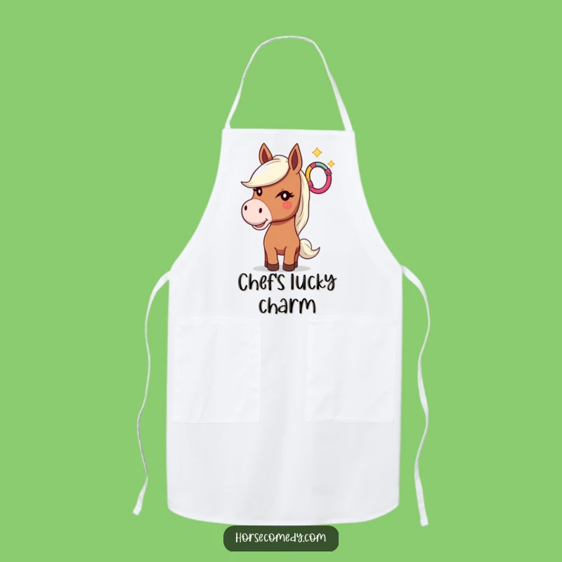 Funny Horse Apron: Playful Horseshoe Toss for the Kitchen