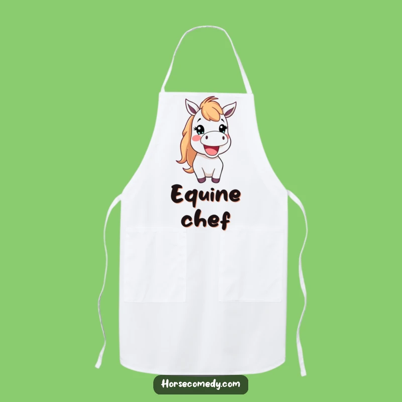 Funny Horse Apron: Neighing Cook - Equine Kitchen Gift