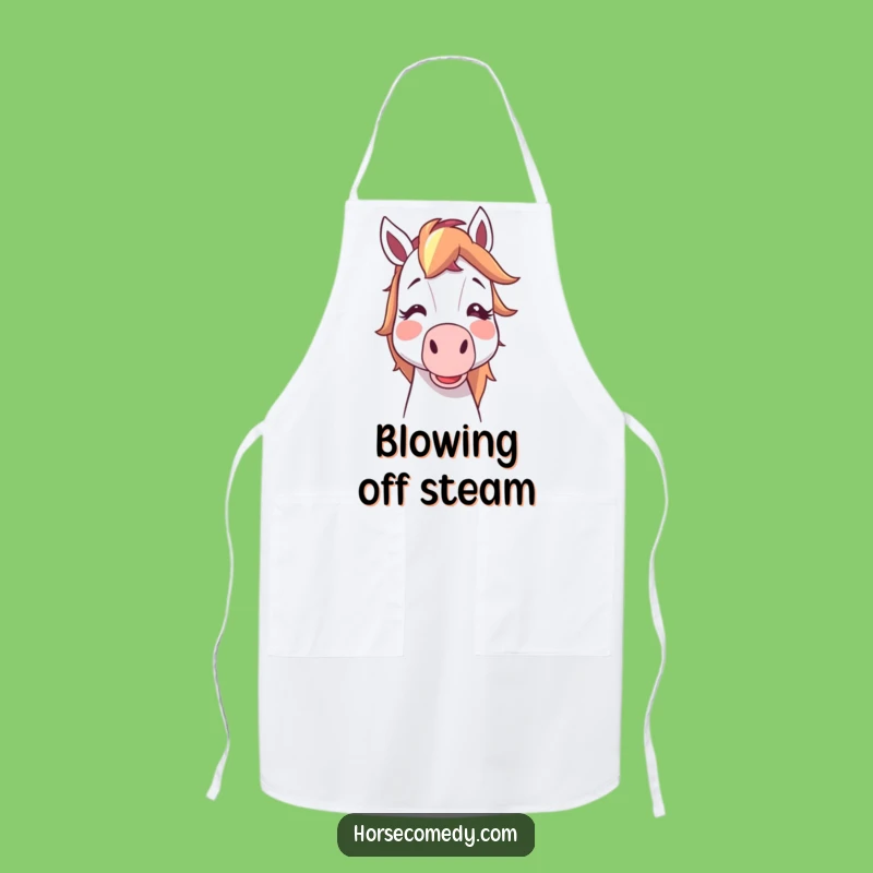 Funny Horse Noisemaker Apron: Hilarious Cartoon Chef Gear for Party Cooks