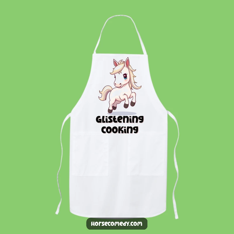 Funny Horse Shimmering Mane Apron: Cook with Excitement and Style