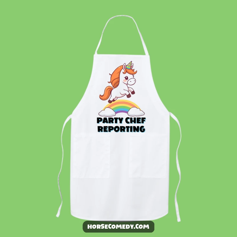 Funny Party Horse Apron - Kitchen Fun Gift for Festive Cooks!