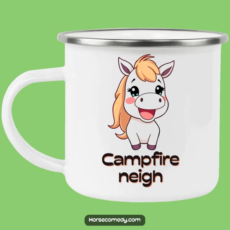 Funny Horse Camping Mug: Cheerful Neigh - Adventure Mug