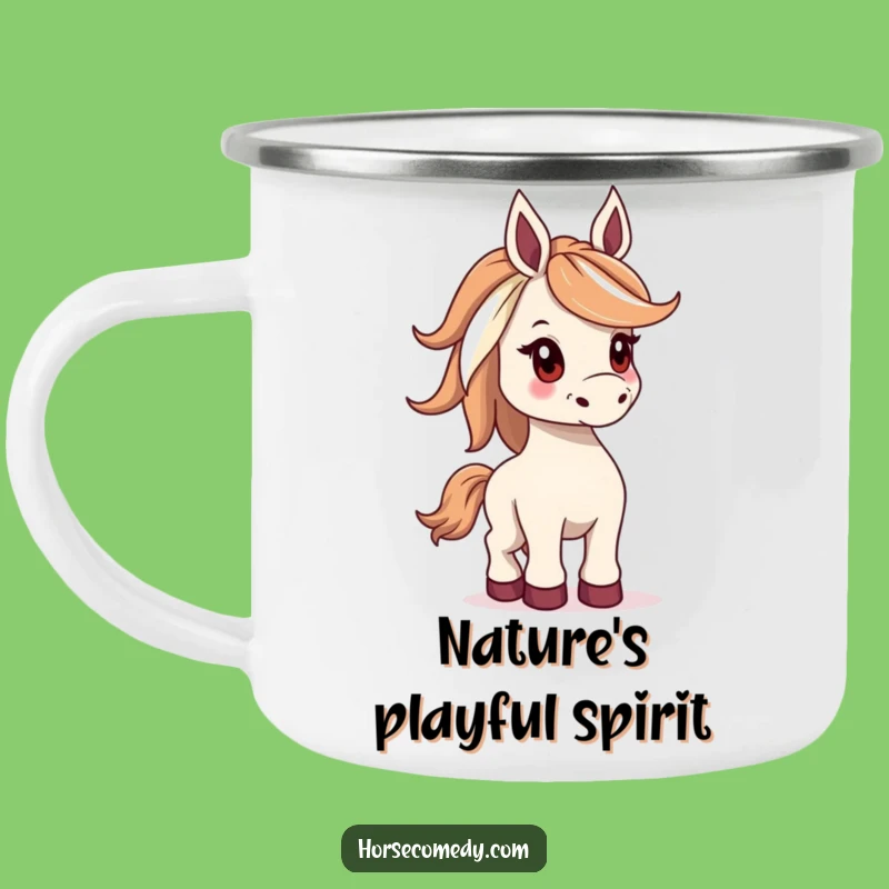 Funny Bucking Horse Camping Mug - Adventure Fueled by Playful Spirit