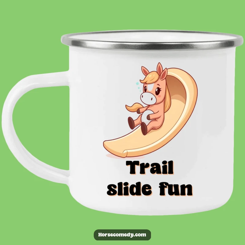 Funny Giddy Horse Slide Camping Mug - Adventure & Hilarious Gift