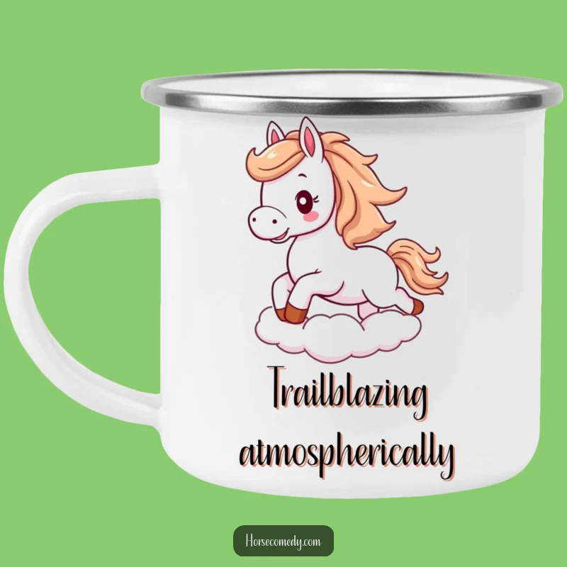 Funny Horse Cloud Camping Mug: Adventure Awaits, Perfect Funny Gift