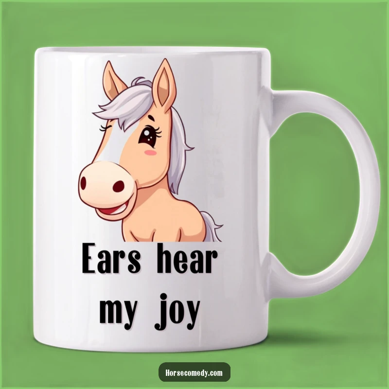 Funny Horse Floppy Ears Mug: Hilarious Giggle Gift for Joyful Moments