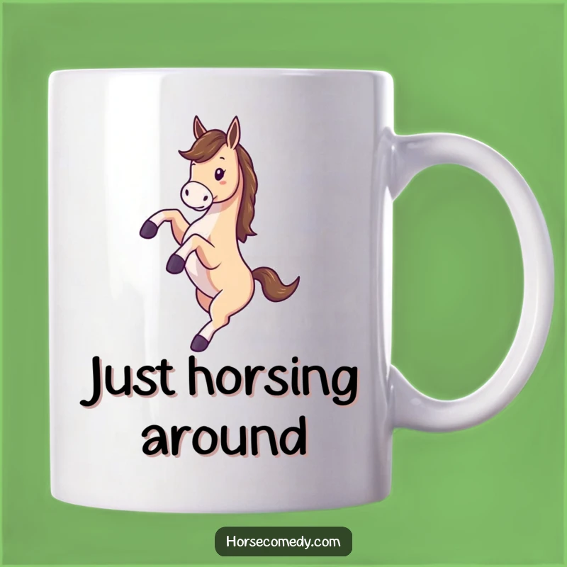 Funny Horse Kicking Legs Spinning Mug - Hilarious Equine Gift Idea