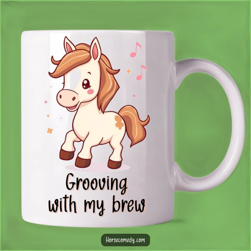 Funny Dancing Horse Mug: Rhythmic Neigh Gift for Music Lovers