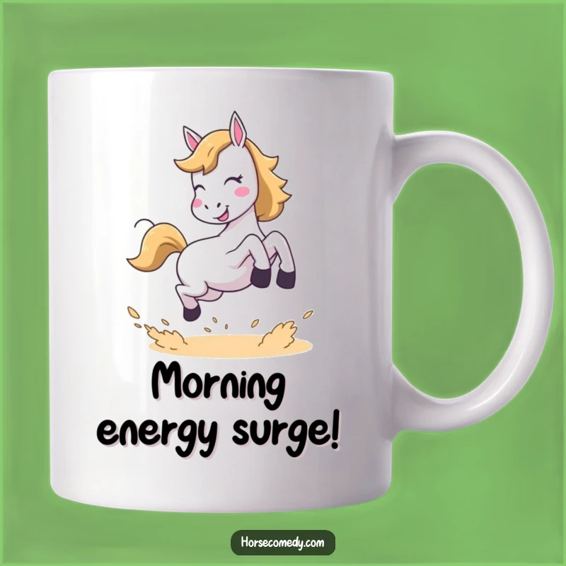 Funny Joyful Horse Leap Mug - Hilarious Gift for Energetic Souls!