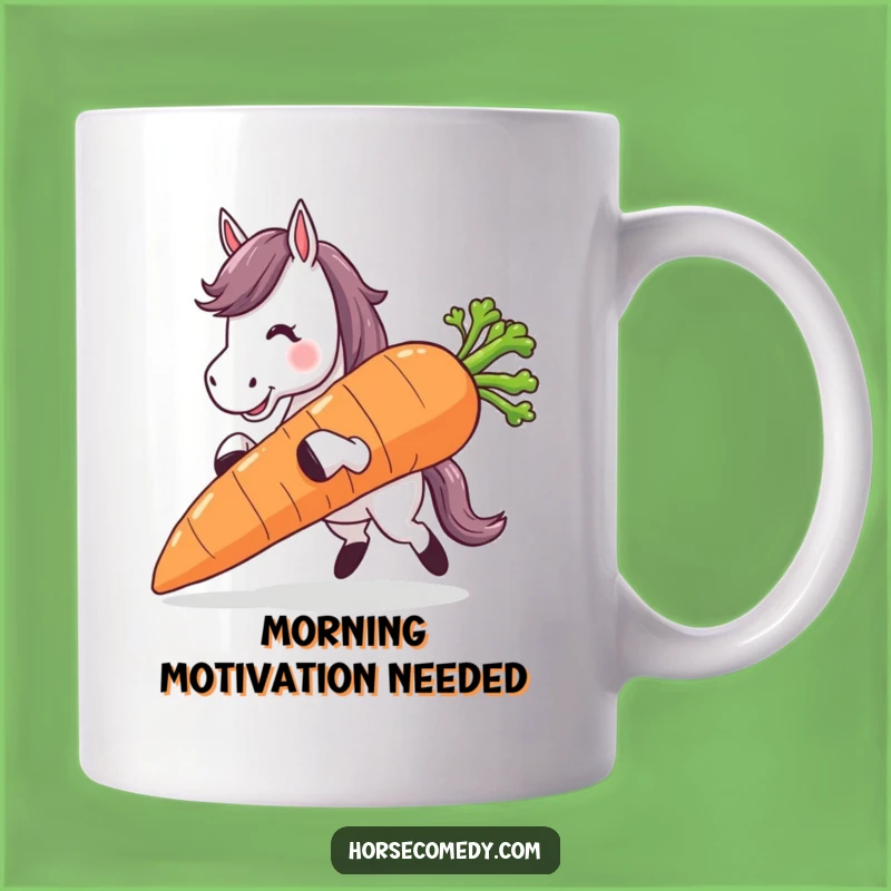 Funny Tripping Horse Mug: Hilarious Gardener's Gift for Carrot Calamities