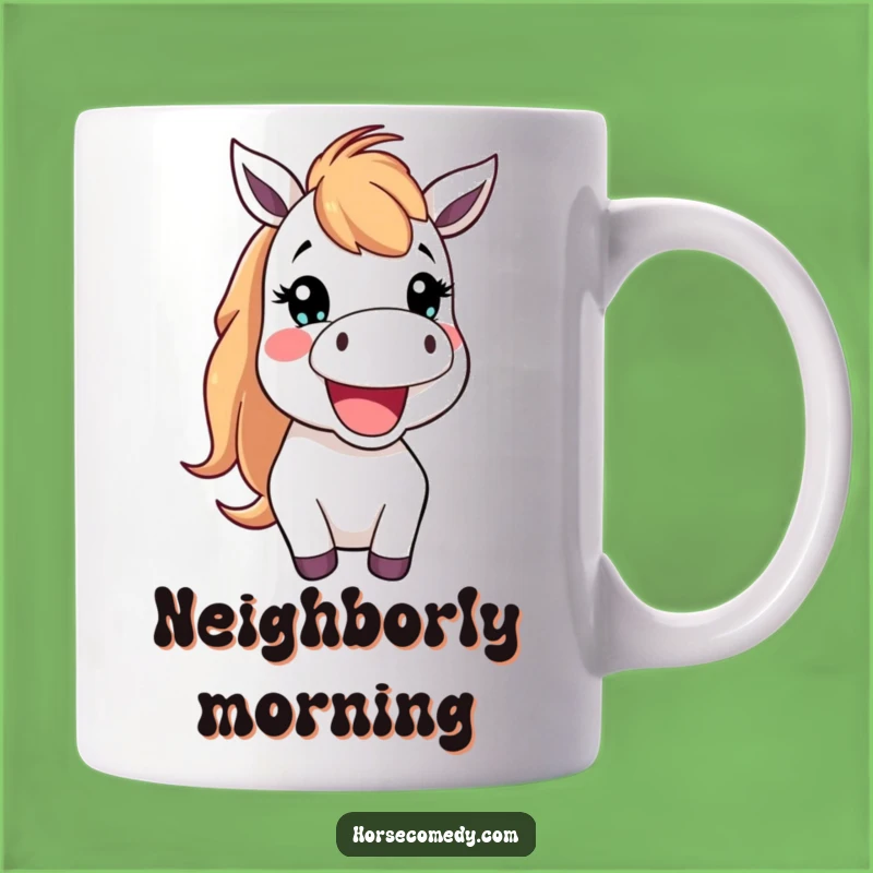 Funny Horse Mug: Cheerful Neigh - Gift for Equine Lovers!