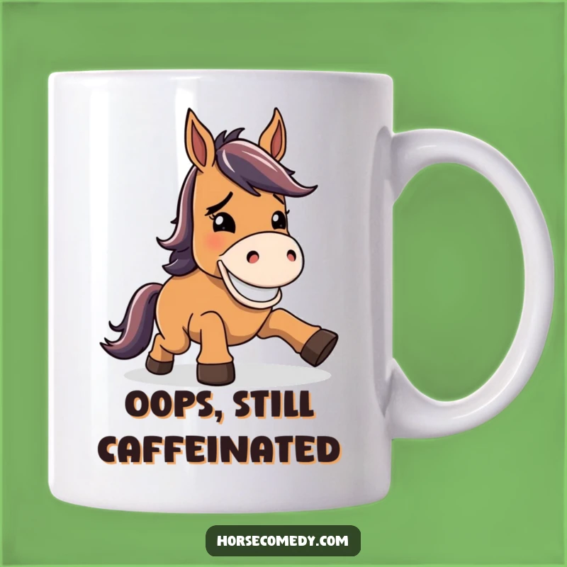 Funny Horse Goofy Grin Mug: Hilarious Stumble Gift for Life’s Little Mishaps