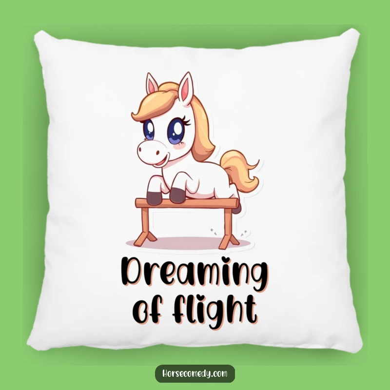 Funny Sparkle Eye Horse Pillow - Cozy Playful Leap Cushion, Sweet Funny Gift