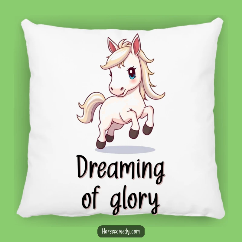 Funny Horse Shimmering Mane Pillow: Cozy Excitement and Radiant Comfort