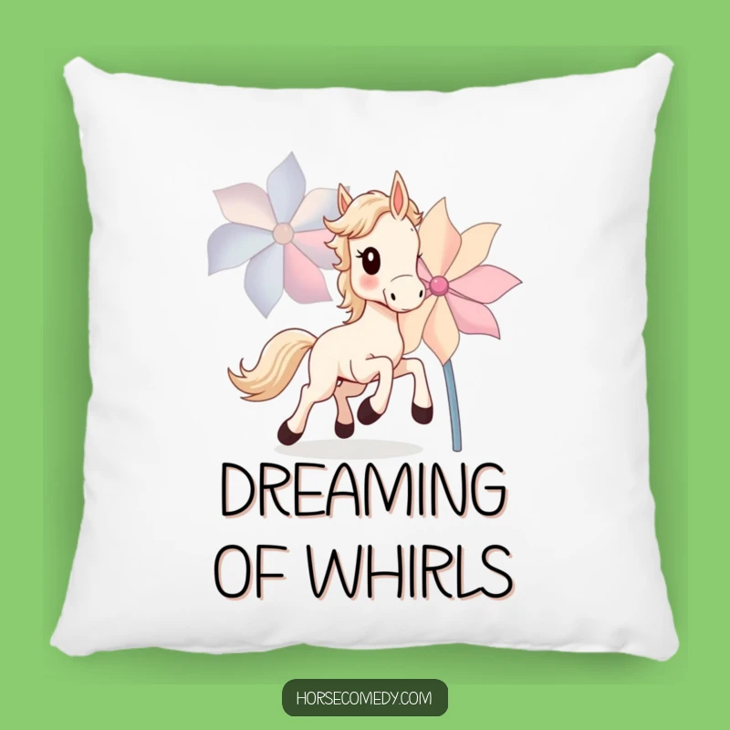 Funny Horse Cub Pillow: Comfortable Pinwheel Chase Cushion, Gift Idea