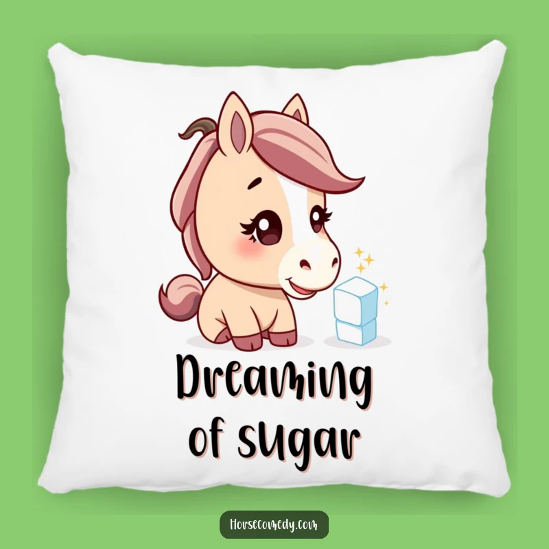 Funny Horse Pillow: Curious Equine Sugar Cube Comfort - Cute Gift