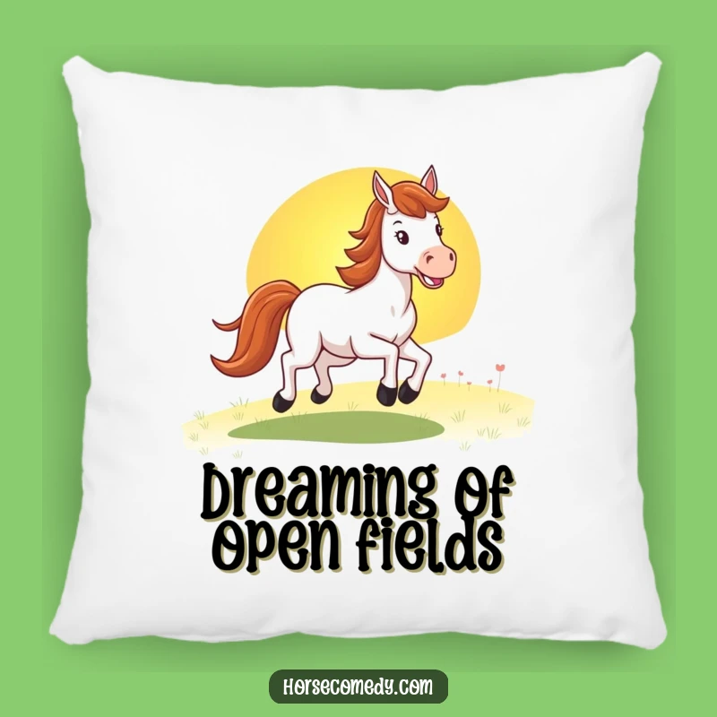 Funny Horse Sunset Pillow: Cozy Comfort Meets Joyful Gallop, Perfect Funny Gift