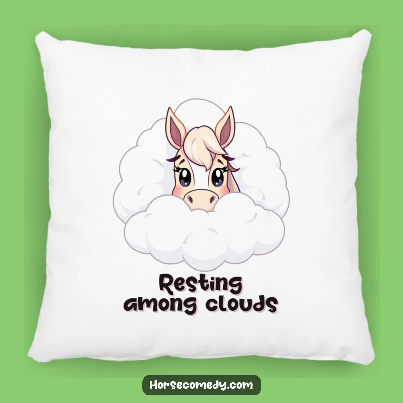Funny Peeking Horse Cloud Pillow: Cuddle Up with Cute Charm!