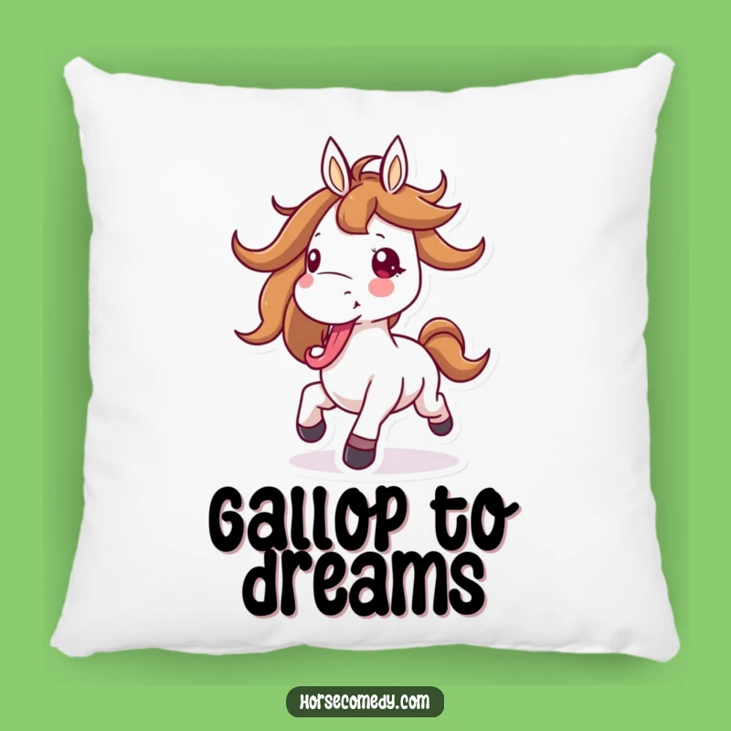 Funny Galloping Horse Pillow - Cozy Energy & Hilarious Gift
