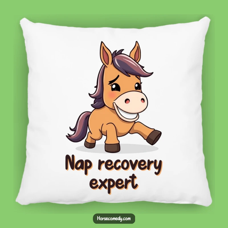 Funny Horse Goofy Grin Pillow: Cozy Resilience and Hilarious Comfort