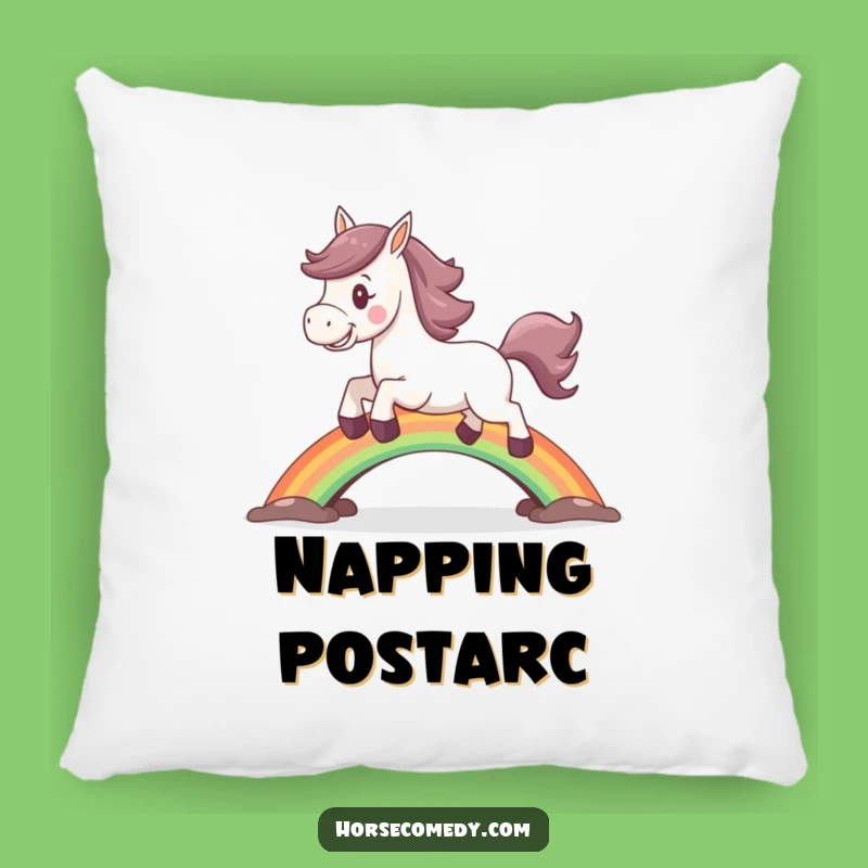 Funny Horse Rainbow Pillow: Cozy Hope, Hilarious Funny Gift