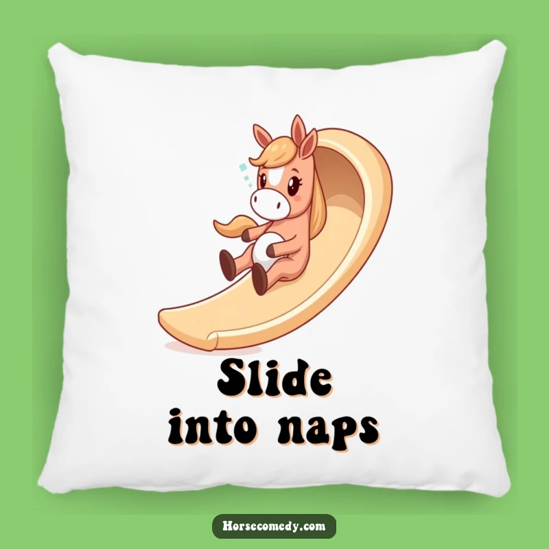 Funny Giddy Horse Slide Pillow - Comfort & Hilarious Playful Gift