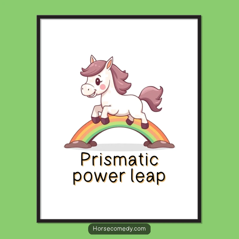 Funny Horse Rainbow Digital Print: Instant Hope, Perfect Funny Gift