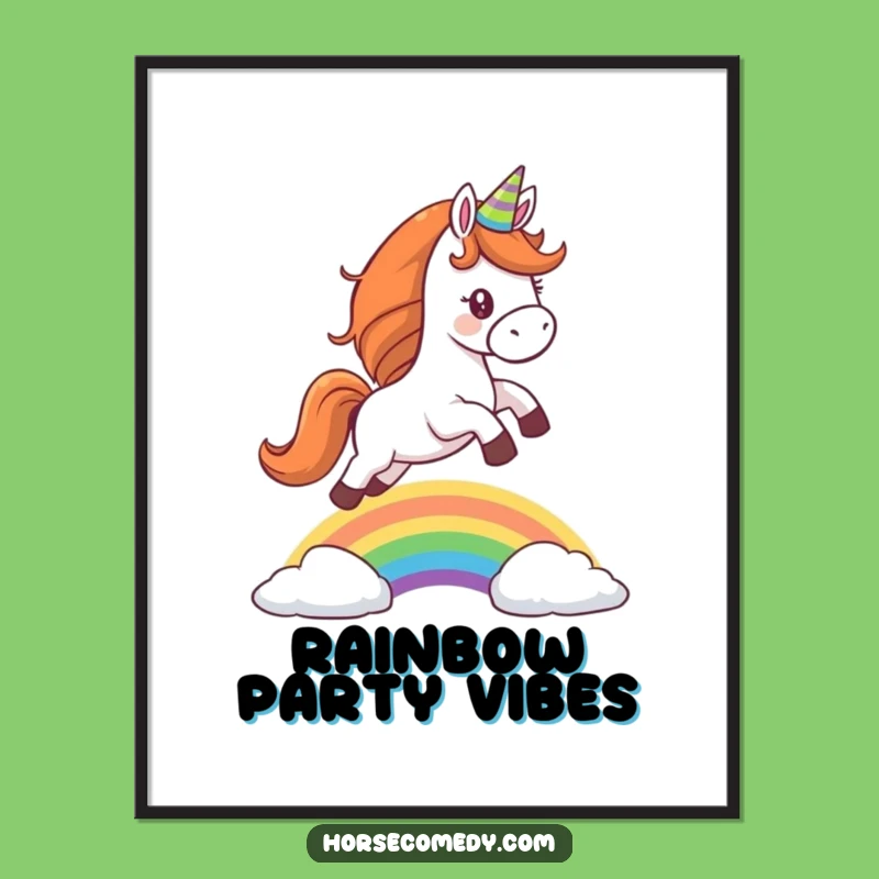 Funny Party Horse Digital Art - Downloadable Magic for Your Walls!