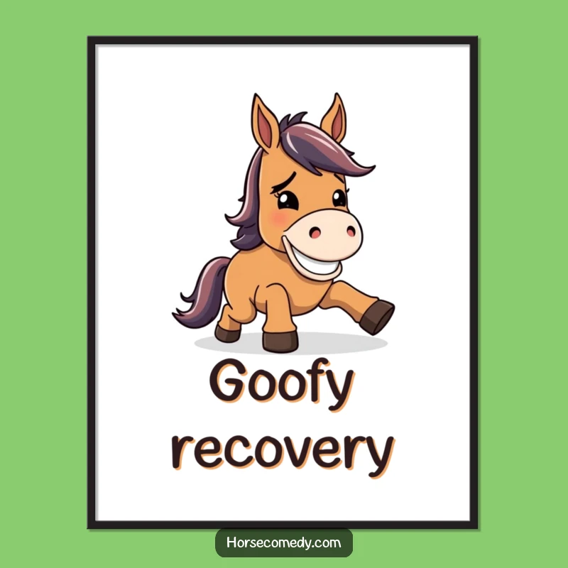 Funny Horse Goofy Grin Digital Art: Instant Download of Resilient Humor