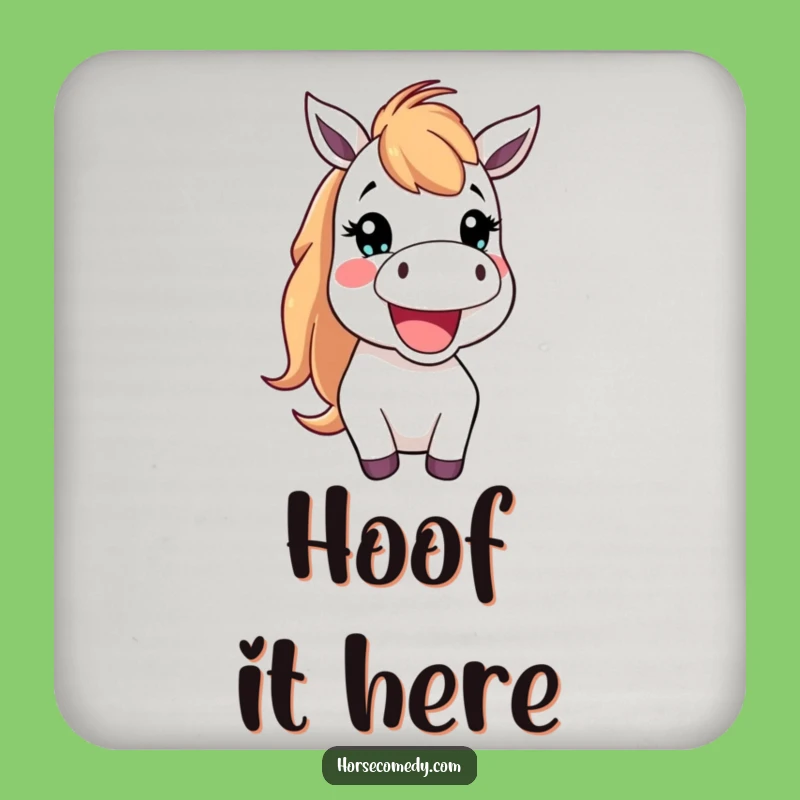 Funny Coasters: Neighing Horse - Protect Surfaces Cheerfully!