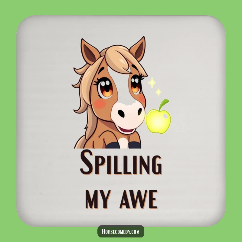 Funny Horse Coaster: Magical Apple Protection for Your Surfaces