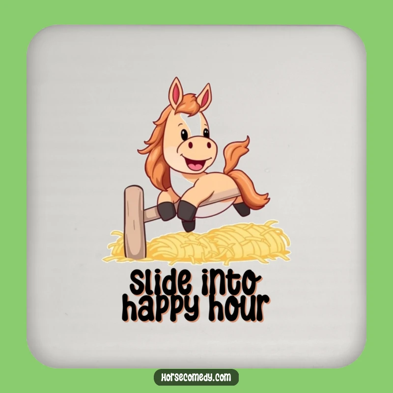 Funny Horse Hay Coasters: Protect Surfaces with Rustic Charm, Funny Gift Set