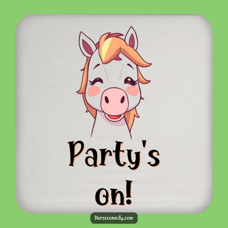 Funny Horse Noisemaker Coaster Set: Hilarious Cartoon Protection for Your Drinks
