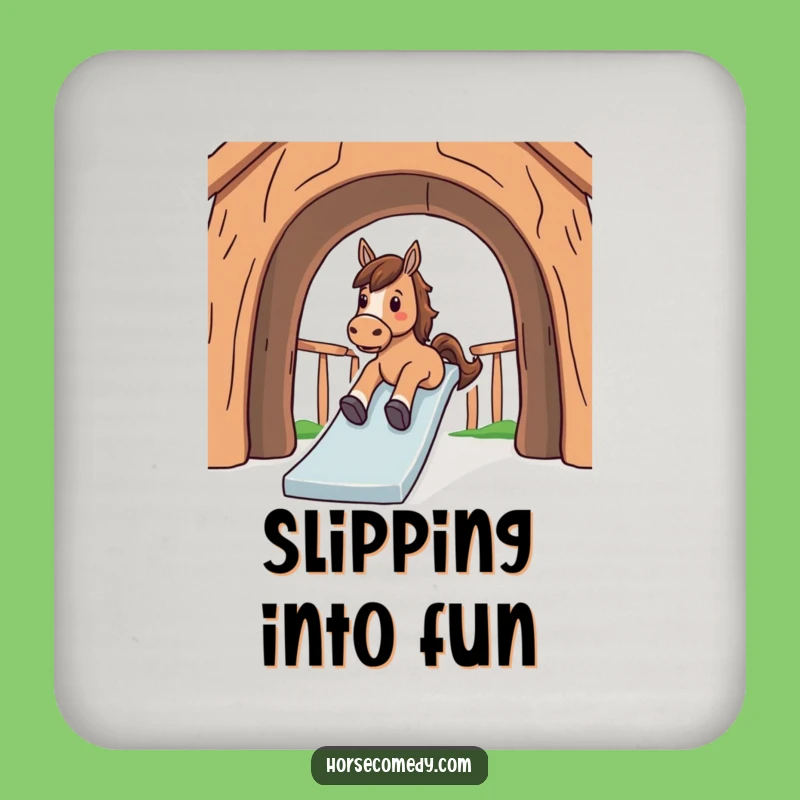 Funny Horse Sliding Down Slide Coaster - Protect Surfaces with Fun