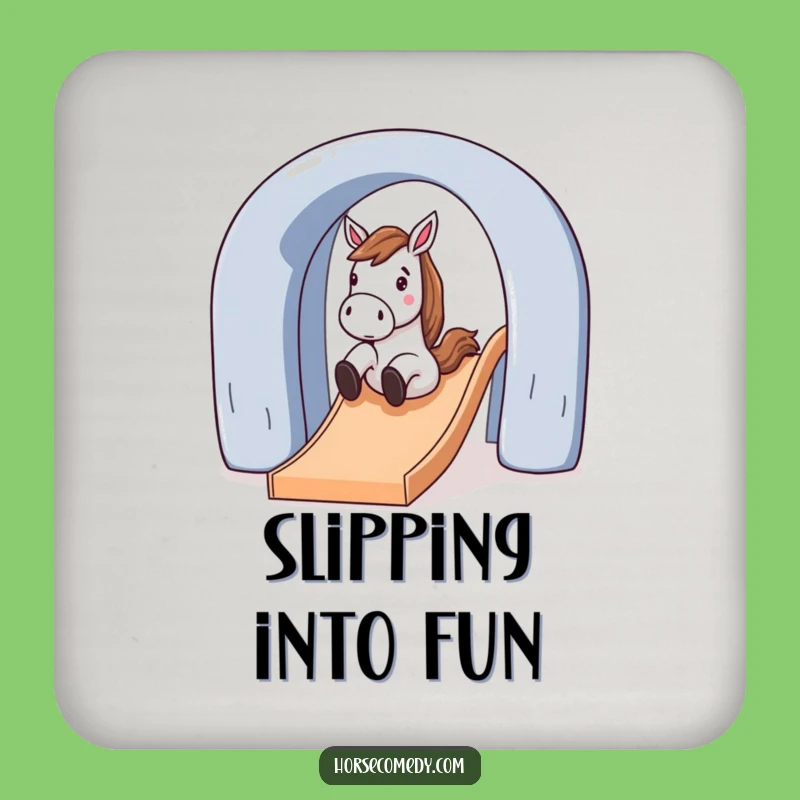 Funny Horse Sliding Down Slide Coaster: Protect Surfaces with Playfulness