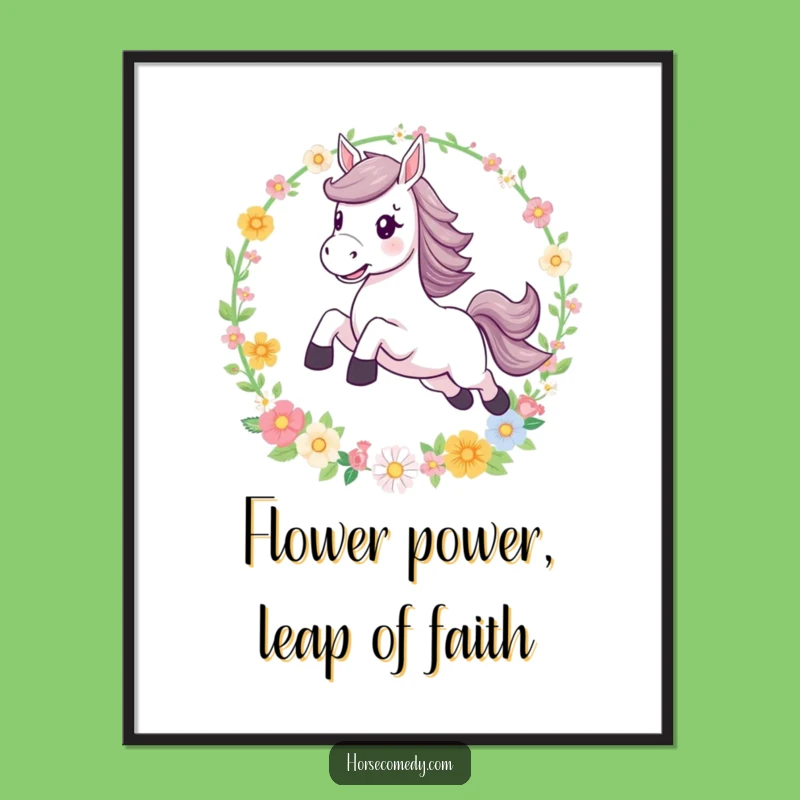 Free Printable Wall Art: Leaping Horse Hoop for Fun Downloadable Decor