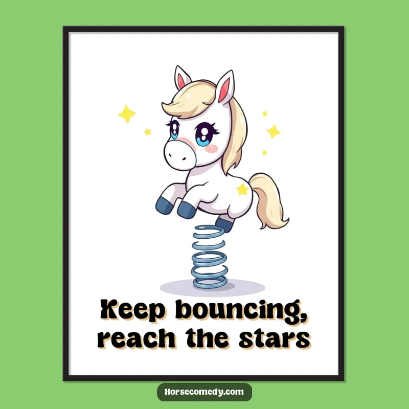 Free Printable Wall Art Funny Horse Spring Stars Downloadable Decor