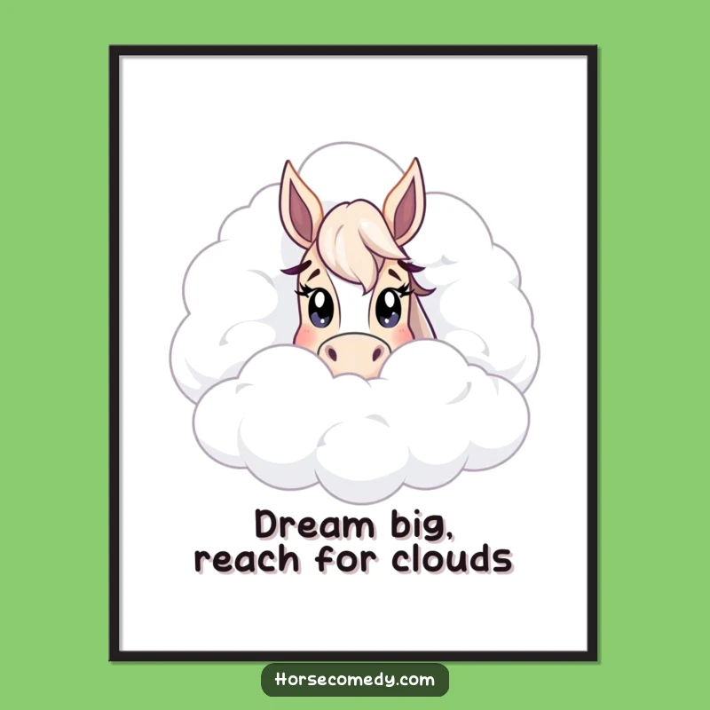 Free Printable Wall Art: Peek-a-Boo Horse for Whimsical Downloadable Decor