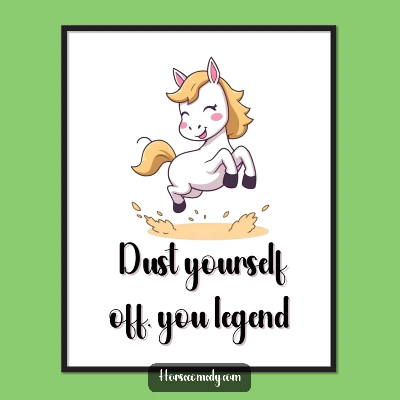 Funny Free Printable Horse Wall Art: Joyful Leap, Downloadable Humorous Decor