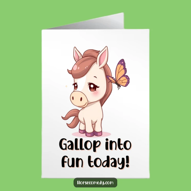 Free Printable Horse Birthday Card: Curious Downloadable Gift for Nature Lovers