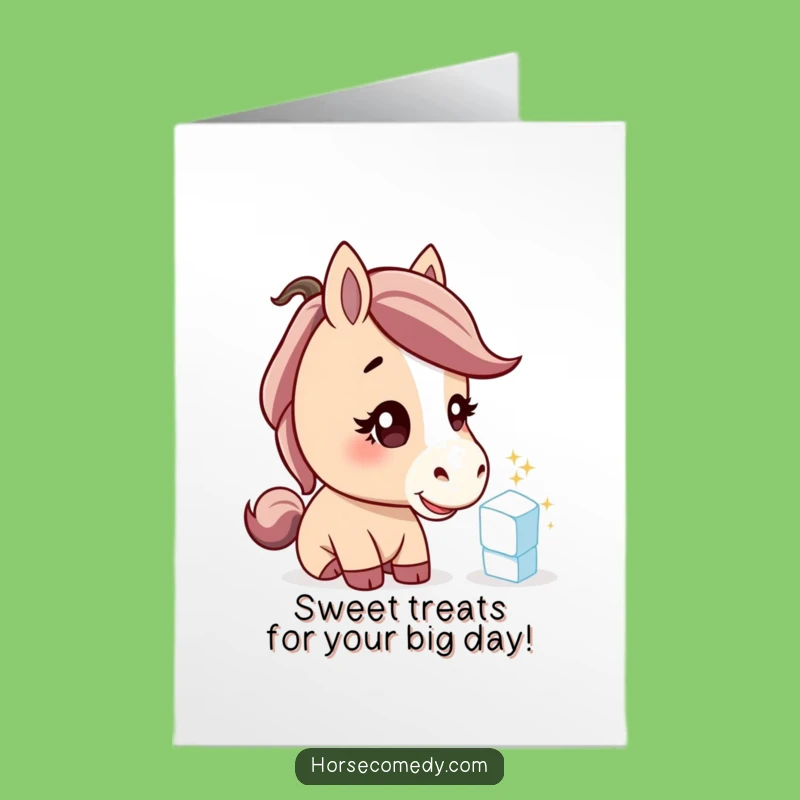 Free Printable Horse Birthday Card: Funny Curious Equine Downloadable Gift for Him or Her
