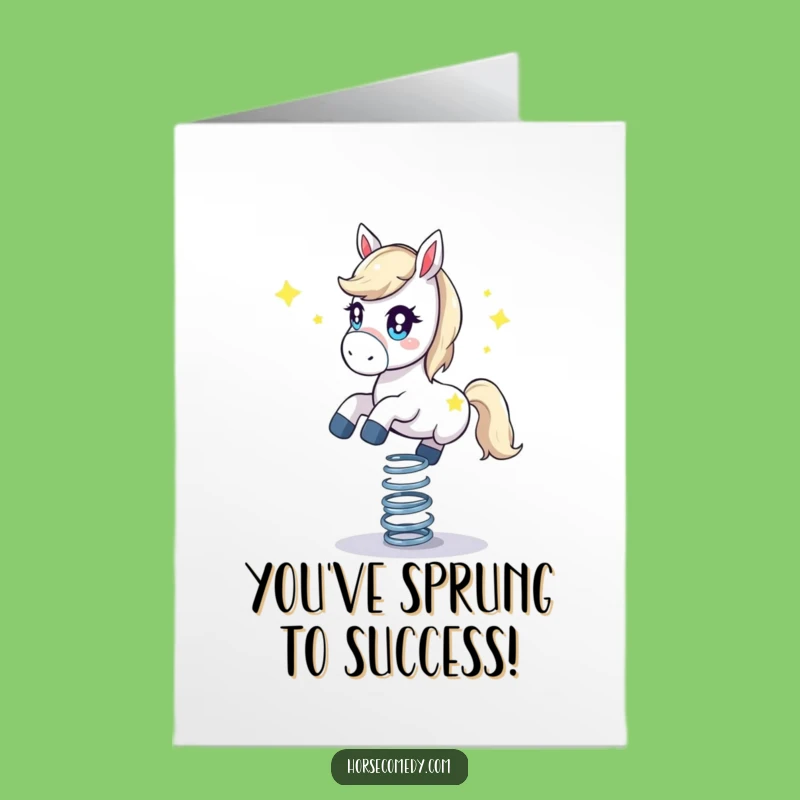 Free Printable Congrats Card Horse Spring Stars Gift Downloadable