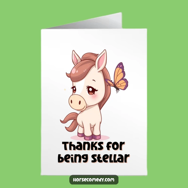 Free Printable Horse Thank You Card: Kind Downloadable Gift for Expressing Gratitude