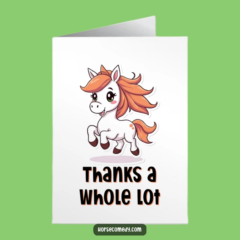Free Printable Horse Thank You Card: Joyful Prance Downloadable Gratitude Expressed