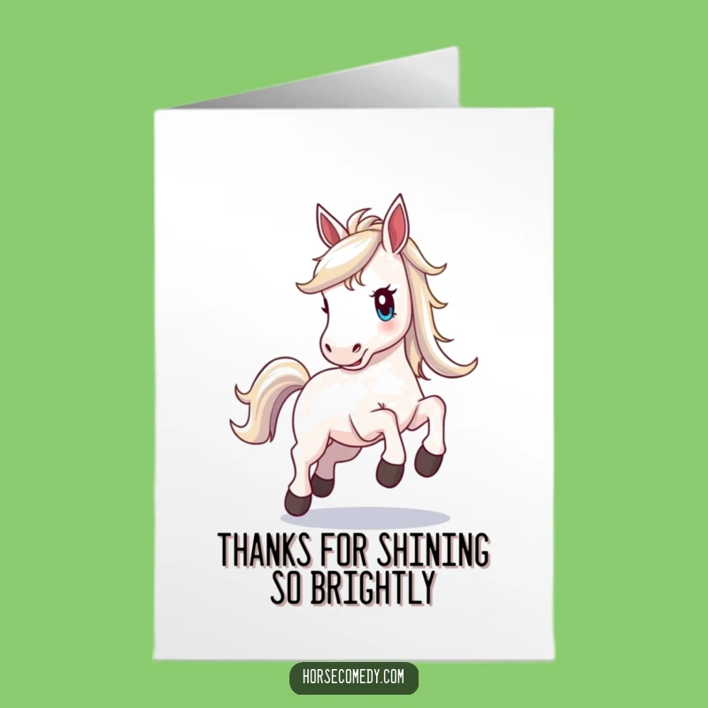Free Printable Thank You Card: Shimmering Horse Gratitude, Downloadable & Graceful Gift!