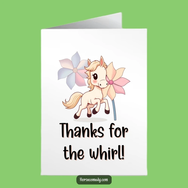 Free Printable Thank You Card: Cub Pinwheel Chase - Funny Downloadable