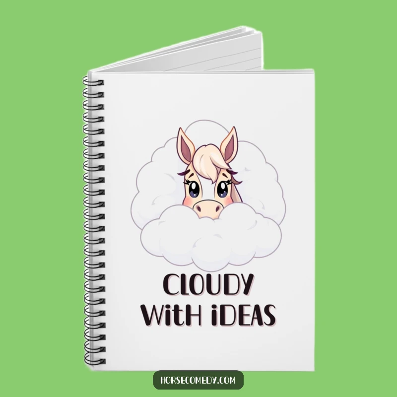 Funny Peeking Horse Cloud Notebook: Jot Down Your Curious Thoughts!