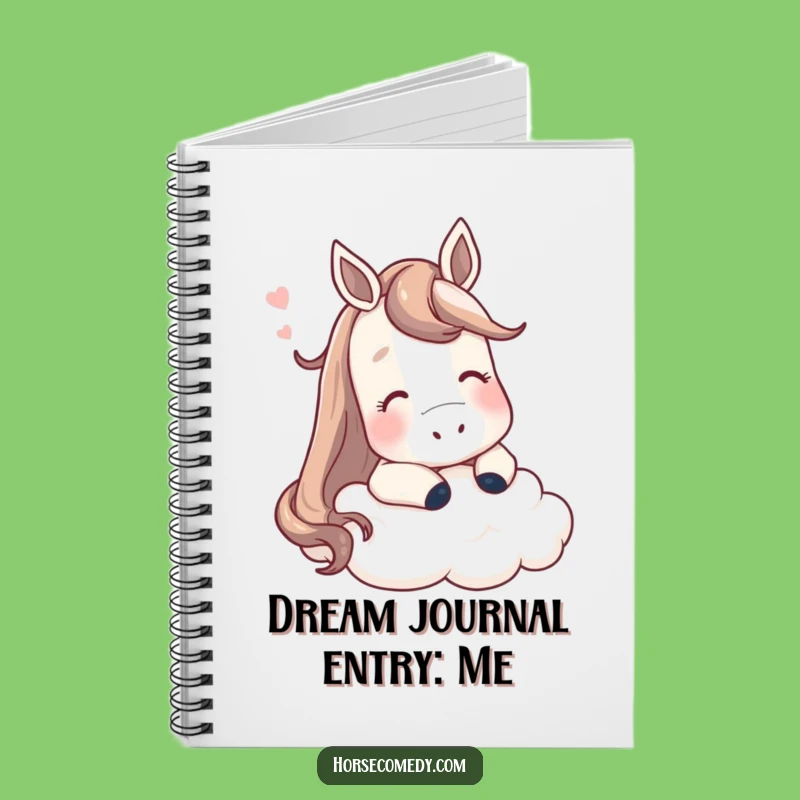 Funny Horse Cloud Notebook: Contented Equine Journal - Dreamer's Gift