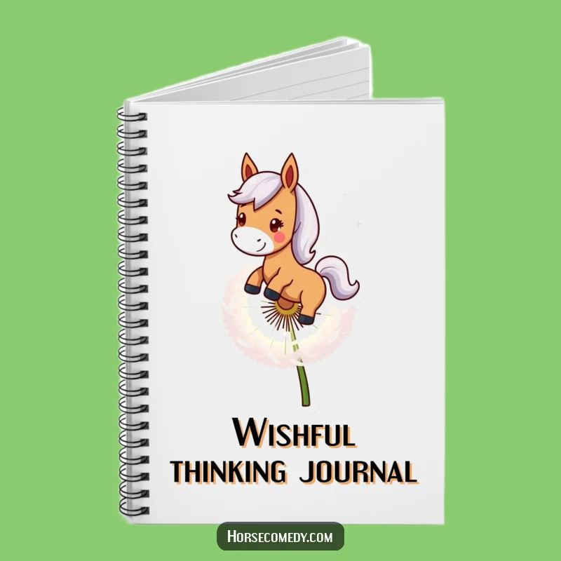 Funny Horse Dandelion Ride Notebook - Joyful Equine Adventure Journal