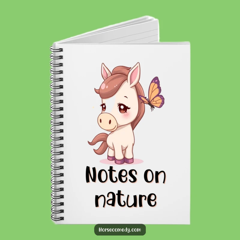 Funny Horse Notebook: Jot down ideas with a horse watching butterfly, a hilariously charming journal and a great gift.